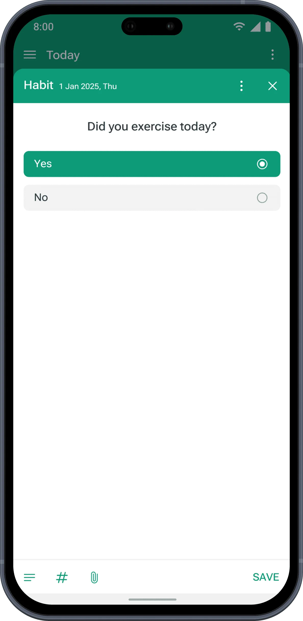 Mevolve Habit types Image